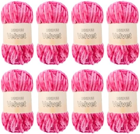 Soft Velvet Chenille Yarn for Crocheting, Super Bulky Yarn for Blankets