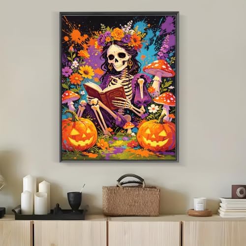 Tabszca Halloween Skull Paint by Numbers Kit for Adults 16 X 20 Inch