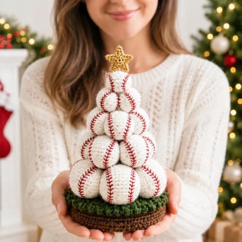 Crochet Kit Sports Ball Christmas Tree (Tennis)