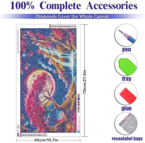 Benjenes Large Diamond Art Kits for Adults, Sakura Landscape Kits
