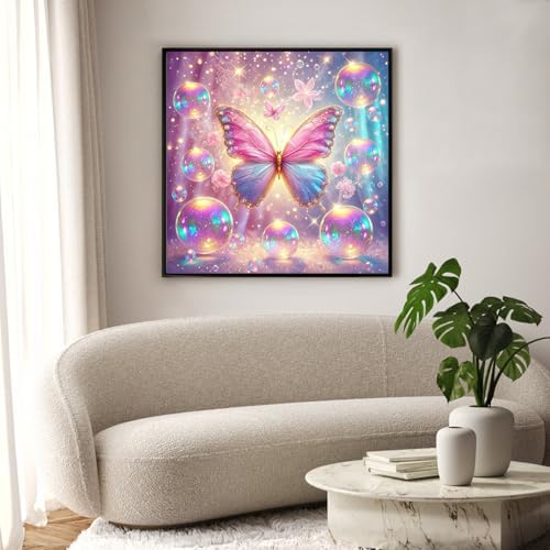 Diamond Art Kits for Adults & Beginners, Butterfly Diamond Painting Kit