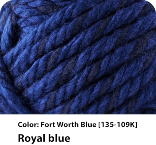 Lion Brand Yarn Hometown Yarn, Super-Bulky Yarn for Knitting, Crocheting, and Crafting, 3 Pack, Fort Worth Blue