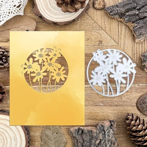 Lapoo Flowers Metal Cutting Die for Scrapbooking - Durable, Cut Stencils for DIY Scrapbook Photo Album Decorative Paper Card, Card Making Supplies, Embossing (Tracery 3 x 2.9 in)