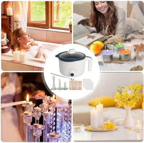 Podoy Wax Melting Pot for Candle Making, 1.8L Electric Candle Wax Melter