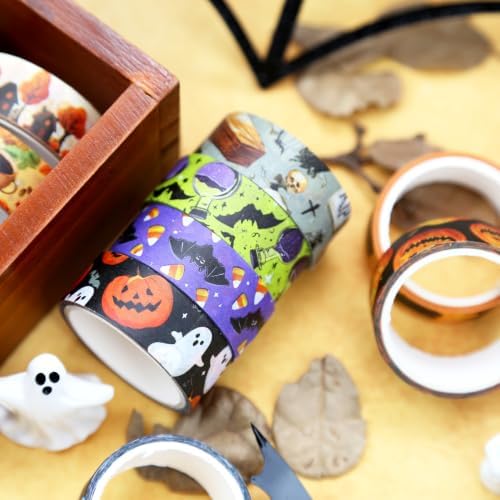 Halloween Fall Christmas Washi Tape - 24 Rolls Holiday for Crafts