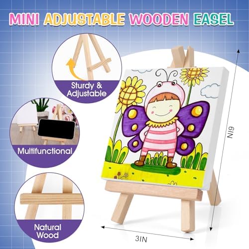 ESRICH 10 Set Canvas Painting Kit, Mini Acrylic Paint Set