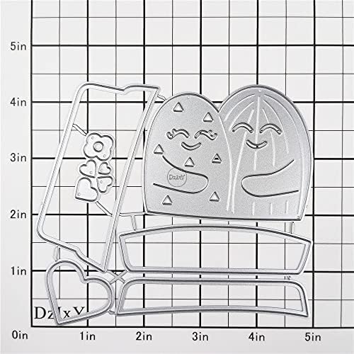 Cactus Heart Metal Cutting Dies for Card Making