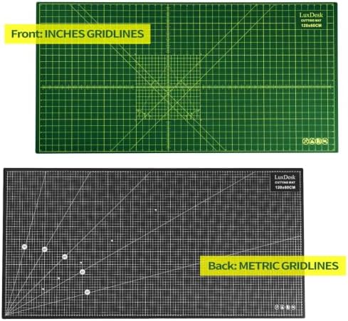 Self Healing Cutting Mat 23 x 47 in, Double Sided Grid PVC Craft Cutting Board, 5-Layer Rotary Cutting Mat for Sewing, Quilting, Fabric, Vinyl, Paper, Leather, Scrapbooking, Craft Projects