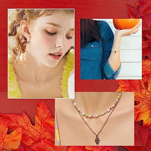 SUNNYCLUE 1 Box 90Pcs 3 Colors Thanksgiving Charms Pine Cone Charms Bulk Tiny Pinecone Fall Autumn Harvest Charm for Jewelry Making Charms DIY Earrings Bracelet Necklace Craft Christmas Party Decor