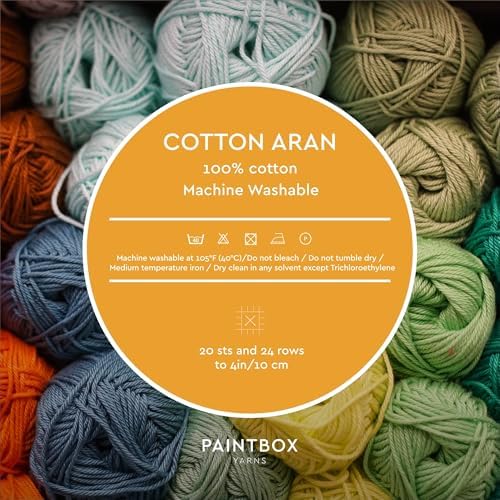 Paintbox Yarns 100% Cotton Aran Yarn 1.76oz / 50g, 93yds / 85m