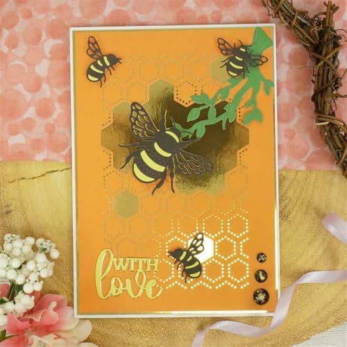 Bees Tree Branches Beehive Metal Cutting Dies for Card Making