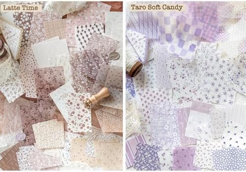 312 Pcs Floral Vellum Scrapbook Paper Kit, Vintage Decoupage Paper