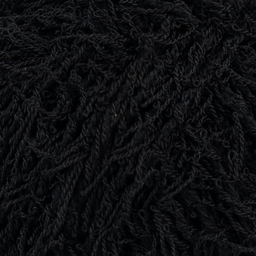 Makromecity Bubble Scrubby Yarn - 100% Premium Polyester Yarn for Crocheting and Knitting - 3.5 Oz (100g), 98 Yds (90m) - Ideal for Dishcloths, Crafting & Bath Washcloths (Black, 3 Skeins)