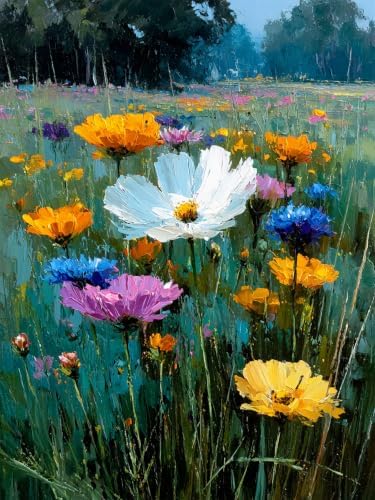 Diamond Art Kits for Adults, Flowers Diamond Art Painting Kits for Adults