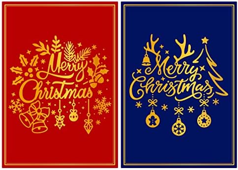 ORIGACH 2 PCS Merry Christmas Hot Foil Plate for Card Making DIY Scrapbooking Paper Decor Embossing Foil Handmade Craft