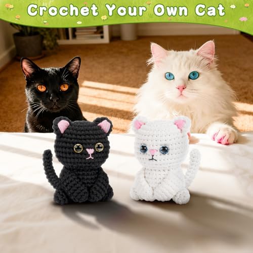 Crochet Kit for Beginners, Cat Crochet Kits Complete Starter Kit