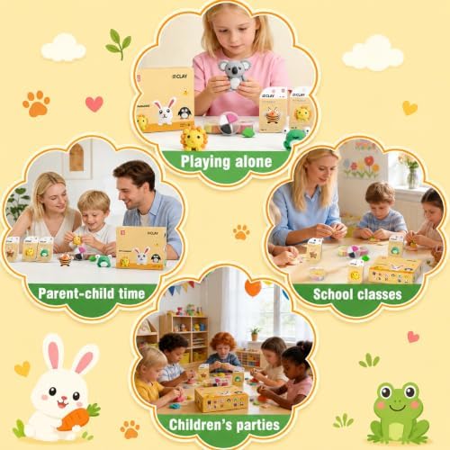 Air Dry Clay Kit -12 Animals Modeling Clay for Kids Arts and Crafts