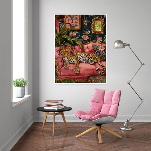 Cheetah Diamond Art Kits for Adults, Diamond Painting Kits for Beginner DIY