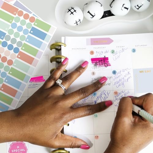 Ctosree 24 Sheets Planner Stickers with Tweezer to Do List, Macaron Color