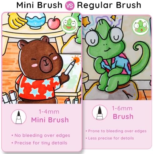 Ohuhu Alcohol Markers for Beginner 80 Colors Mini Brush& Chisel for Drawing | Brush Tip Markers for Adults Coloring, Drawing, Illustration, Alcohol-based, Manoa Series of Ohuhu Markers, Great Value Pack