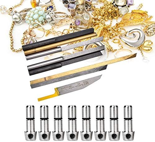 Jewelry Engraver Tools,Engraving Cutting Bits for Pneumatic Impact Engraving Machine Jewelry Tool Edge Tungsten Steel Carving Graver Knife
