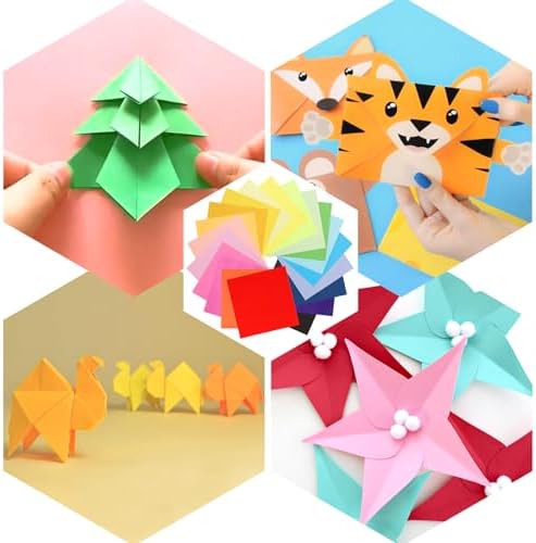 Umikk 1500 Sheets Origami Paper 6x6 Inch , 20 Colors Origami Paper Bulk | Colorful Origami Kit for Kids Ages 8-12, Double Sided Same Color Square Paper for DIY Arts & Crafts School Projects