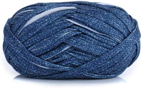 iSuperb 1 Pack Knitting Yarn Colorful Cloth T-Shirt Yarn Fabric Crochet Cloth for DIY Knitted Art Basket Bag - 100g