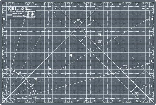 Elan Cutting Mat A3 Gray, Self Healing Cutting Mat 12x18 Inch, 5-Ply Craft Board Gray, Hobby Board for Crafts 12x18 Inch