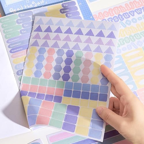 Charm Label Sticker Scrapbooking Supplies for Junk Journal, 20 Sheets Stickers - Ephemera Stickers Book(TZ-012-001)