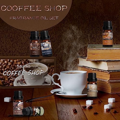 SALKING Coffee Shop Fragrance Oils Set, Essential Oil for Diffuser for Home