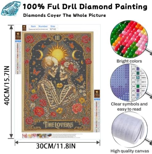 SUHEFAFA Halloween Diamond Art Kits for Adults Beginners 12×16inch