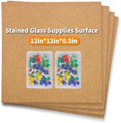 4Pcs Heat Resistant Work Surface Cutting Mat with 100Pcs Push Pins