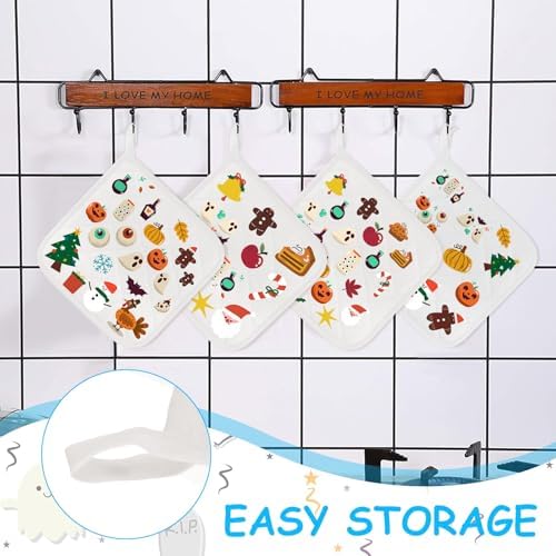 48 Pack DIY Pot Holders Craft Set White Blank Pot Holders Bulk