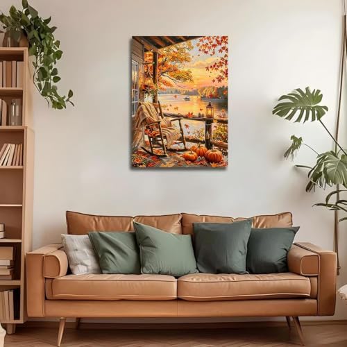 YOLENIX Autumn Twilight Diamond Art Kits for Adult Diamond Painting Kit