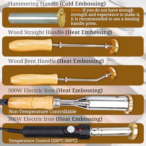 XRLSG Custom Leather Stamp Personalized Leather Brass Embossing with Logo Text Hammer Press Leathercrafting Tool Gift for Leather Craftsman Dad Husband Boyfriend