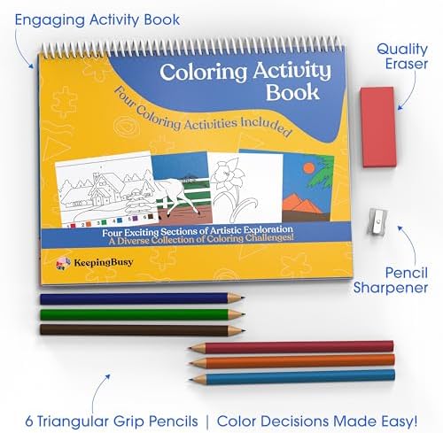 Keeping Busy Coloring Book Activity Kits for Dementia | Easy Crafts for Seniors | Alzheimer Products for Elderly