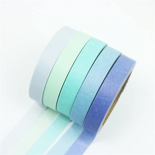 Washi Tape Set 20 Rolls, 7.5 mm Rainbow Colors Thin Decorative Tape