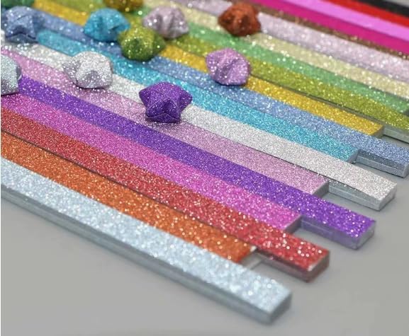 1080Pcs 18Color Origami Star Paper Strips (rhinestone paper)