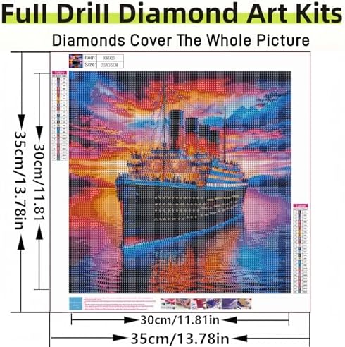 Sunset Steamship 5D DIY Diamond Painting Kits for Adults