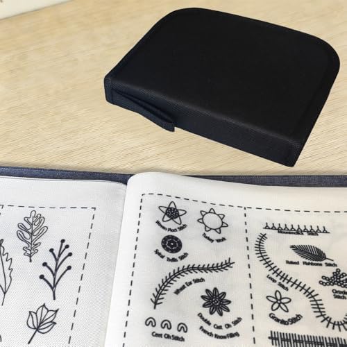 Embroidery Stitch Book Big Size,Large and Clear Patterns for Adult Practice Hand Embroidery Needles & Floral Patterns Gift for Craft Enthusiasts