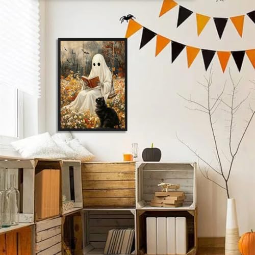Aestalrcus Halloween Paint by Numbers Kit for Adults, Ghost, 16x20inch