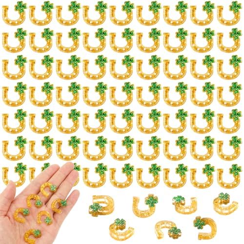 60Pcs Mini Resin Horseshoe Charms for St. Patrick's Day DIY Crafts