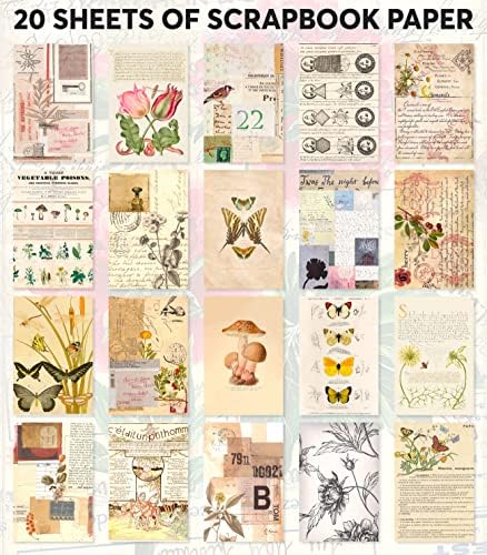 FAYWARE Vintage Washi Stickers for Journaling - Ephemera Book for Journaling with 414 Stickers & 20 Scrapbook Papers. Junk Journal Supplies, Scrapbooking Supplies | FAYWARE Ephemera for Junk Journals, 410+ Vintage Journaling Stickers, 20 Scrapbook Papers