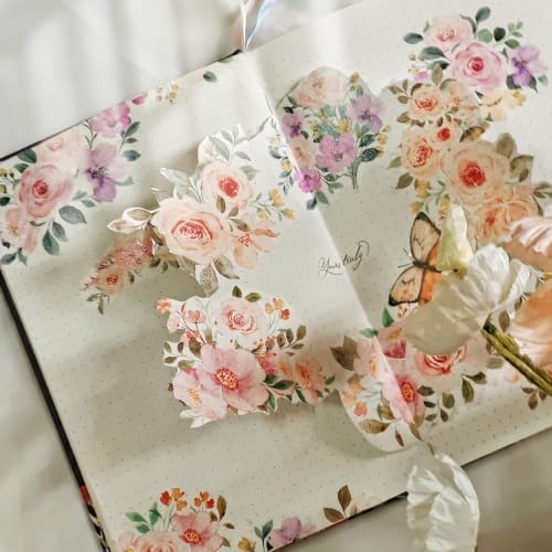WT Pre-Cut Flower Corridor Wide Washi Tape, Floral Designs, 60mm x 5m