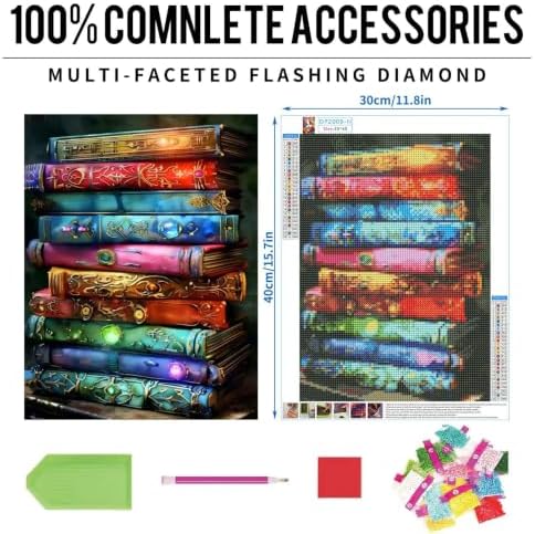 GREENCRUISE 12 Pack Diamond Painting Kits for Adults, 5D Diamond Art Kits for Beginners, DIY Full Drill Paint with Diamond, Home Wall Decor 12 x 16 Inch TYPE6
