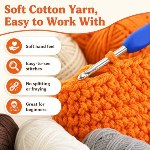 Esoes Crochet Kit for Beginners-4PCS Cat Crochet Kits for Adults, Amigurumi Crochet Animals Cat Crafts Crochet Kits, Holiday Gifts