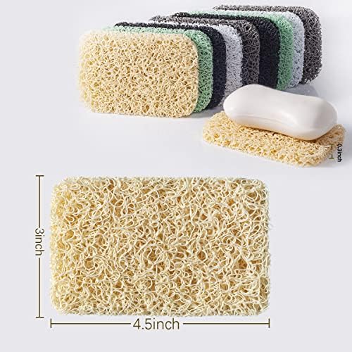 12PCS Soap Savers Pads BPA Free Soap Holder for Bar Soap Non-Slip Self Draining Soap Dish Soap Lift for Shower Kitchen Bathroom