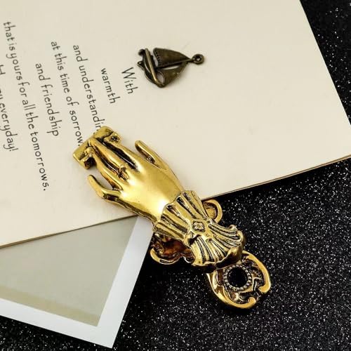 Lady's Hand Shaped Metal Paper Clip Binder Clips Page Holder Vintage Bullet Junk Journal Clips Book Clips Decorative Clip Traveler's Notebook Accessories Clamps for Office Home DIY Use Gold