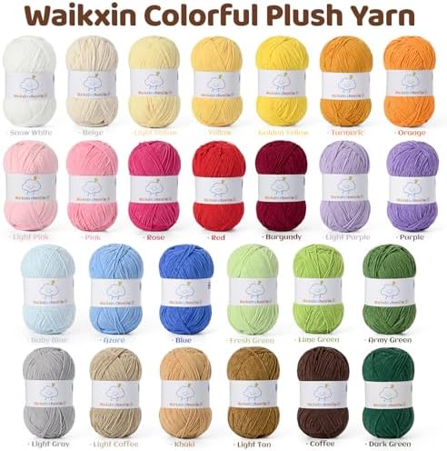 Fluffy Chenille Yarn for Crocheting，Baby Yarn for Crocheting Soft，2 Pack of 100g/3.5oz Velvet Amigurumi Yarn ，Fingering Weight Yarns for Crocheting Baby Blankets、DIY Craft.(2 Light Coffee)