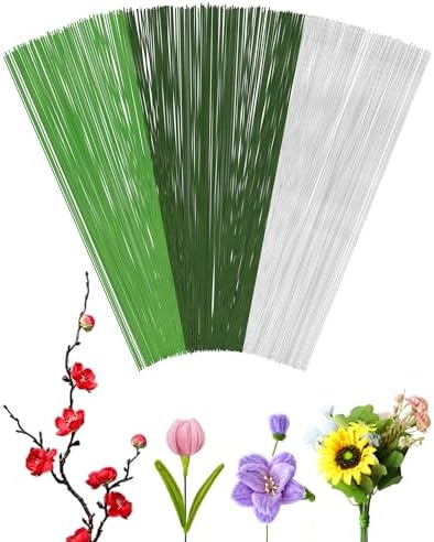 150 PCS FIVEIZERO 26 Gauge MixColor Floral Wire Stems for Artificial Flower Making,Florist Wire,Flower Wires for Crafts,Alambre para Flores for Wreaths, Flower Arrangements and DIY Projects